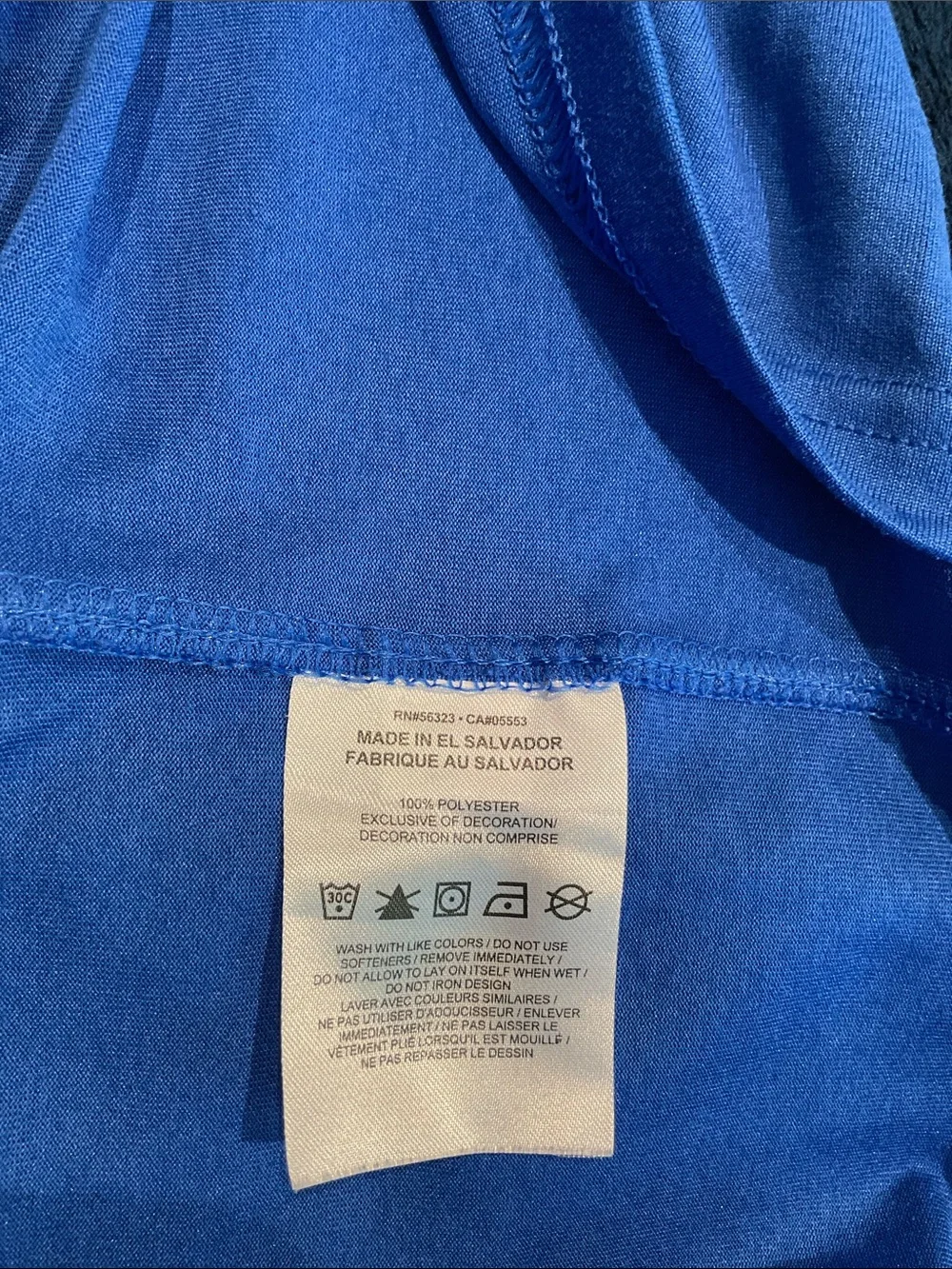 NIKE - TEE - Dri-Fit - Blue/White Nike Logo Boy’s Size S - Short Sleeve
